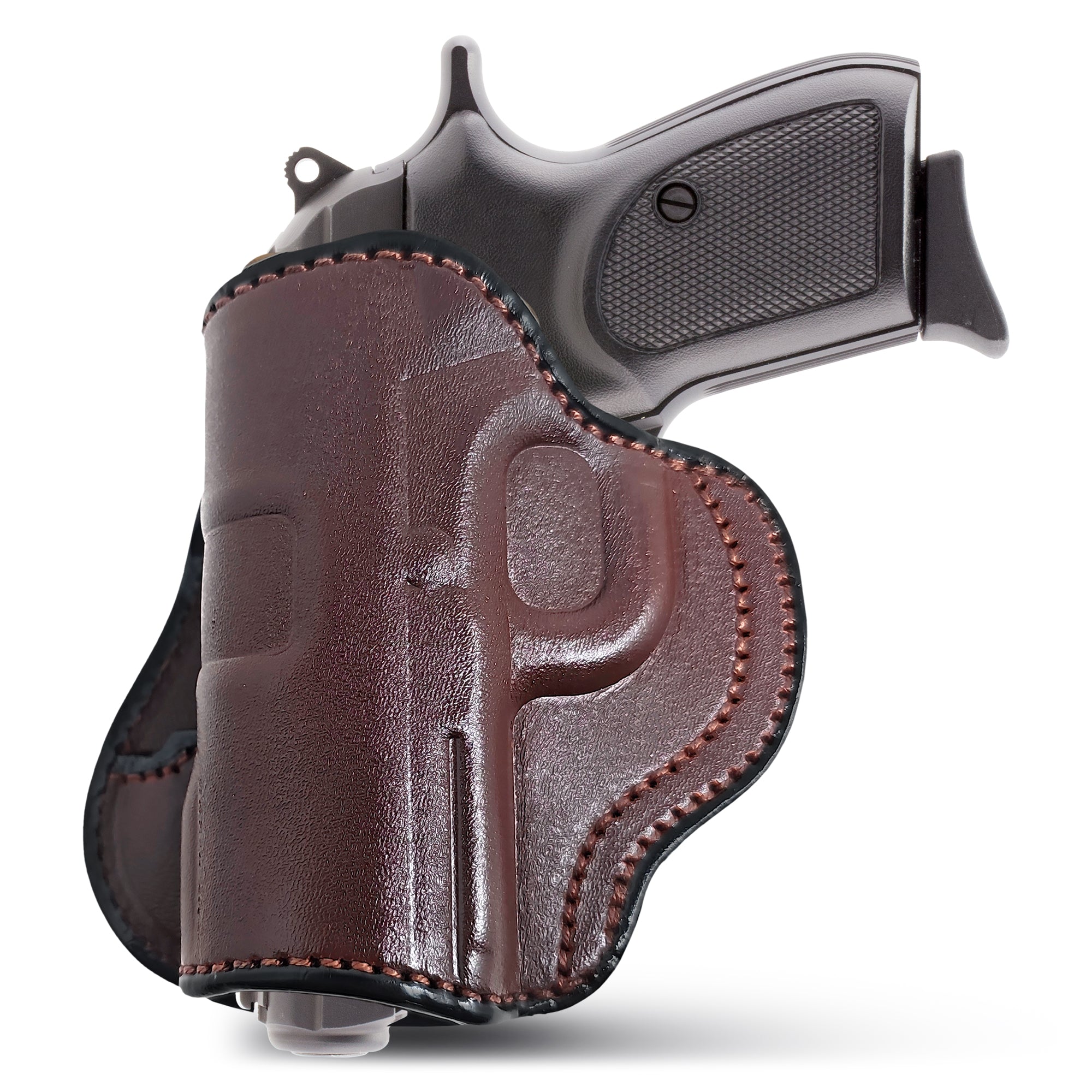 Leather OWB Paddle Holster For Small Guns 1911 3