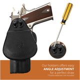 Leather OWB Paddle Holster For Guns 1911 5", Colt 1911 5"
