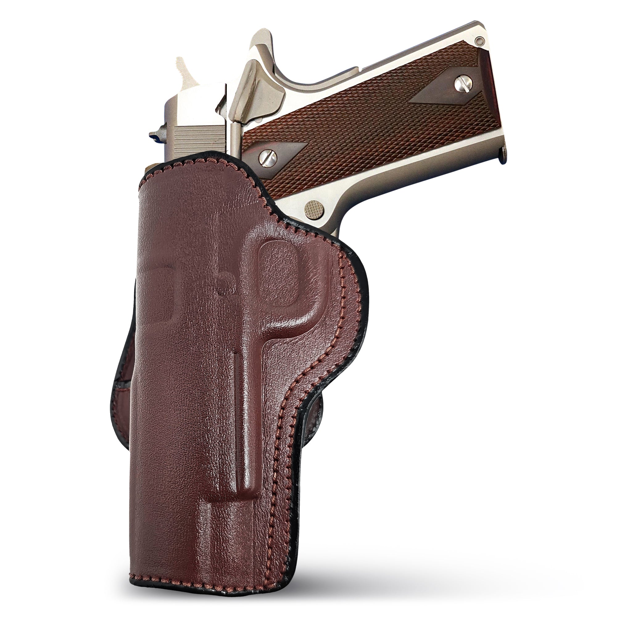 Leather OWB Paddle Holster For Guns 1911 5 display picture 1