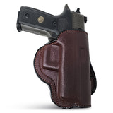 Leather OWB Paddle Holster For S&W M&P Full, Beretta 92FS