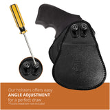 Leather OWB Paddle Holster For Revolvers 38 J Frame, Ruger LCR