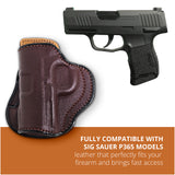 Leather OWB Paddle Holster For Sig Sauer P365