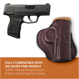 Leather OWB Paddle Holster For Sig Sauer P365