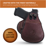 Leather OWB Paddle Holster For Glock 43