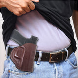 Leather OWB Paddle Holster For Glock 43