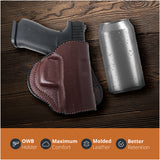 Leather OWB Paddle Holster For Glock 43