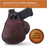 Leather OWB Paddle Holster For Glock 43