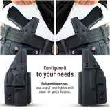 Glock 17 Holster IWB Kydex Holster. Fit:17, 22, 33, 17L, 34