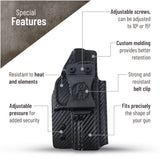 Glock 19 Holster IWB Kydex Holster. Fit: Glock 19, 23, 26, 27, 32, 33, 19X, 45