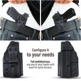 Glock 19 Holster IWB Kydex Holster. Fit: Glock 19, 23, 26, 27, 32, 33, 19X, 45