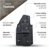 Glock 19 Holster IWB Kydex Holster. Fit: Glock 19, 23, 26, 27, 32, 33, 19X, 45