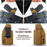 Glock 19 Holster IWB Kydex Holster. Fit: Glock 19, 23, 26, 27, 32, 33, 19X, 45