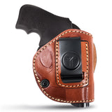 IWB / OWB 4 in 1 Leather Holster for S&W J Frame Ruger LCR