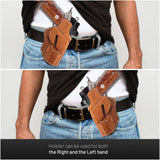 OWB Ambidextrous Leather Holster for 1911 4" and Similar Guns