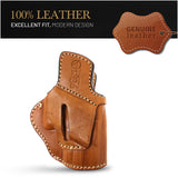 OWB Ambidextrous Leather Holster for Glock 19/30/30S/39