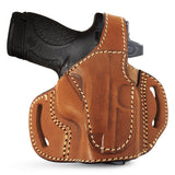 OWB Thumb Break Leather Revolver Holster. Fits for Glock 26/27/33/43X