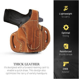 OWB Thumb Break Leather Revolver Holster. Fits for Glock 26/27/33/43X