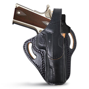 OWB Thumb Break Leather Holster. Fits for 1911-4"/5"