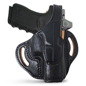 OWB Thumb Break Leather Revolver Holster. Fits for Glock -19-23-32