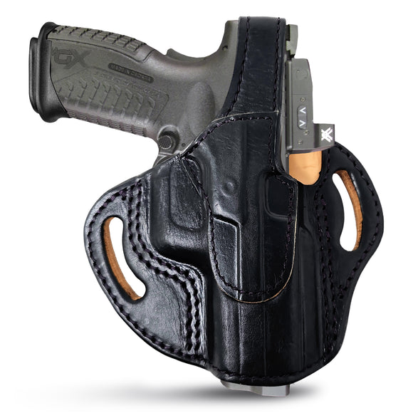 OWB Thumb Break Leather Revolver Holster. Fits for Sig P320