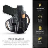 OWB Thumb Break Leather Revolver Holster. Fits for Glock 19/30/30S/39