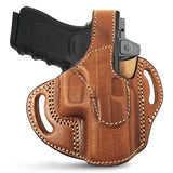 OWB Thumb Break Leather Revolver Holster. Fits for Glock 19/30/30S/39