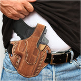 OWB Thumb Break Leather Revolver Holster. Fits for Glock 19/30/30S/39