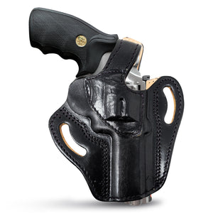 OWB Thumb Break Leather Revolver Holster. Fits for Colt King Cobra 4"