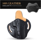 OWB Open Top Leather Holster for 1911 4" and Similar Full Size Guns