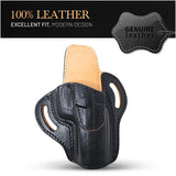 OWB Open Top Leather Holster for Sig P320 Springfield 5.5"