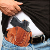 OWB Open Top Leather Holster for Shield 9mm Taurus G2C/G3C
