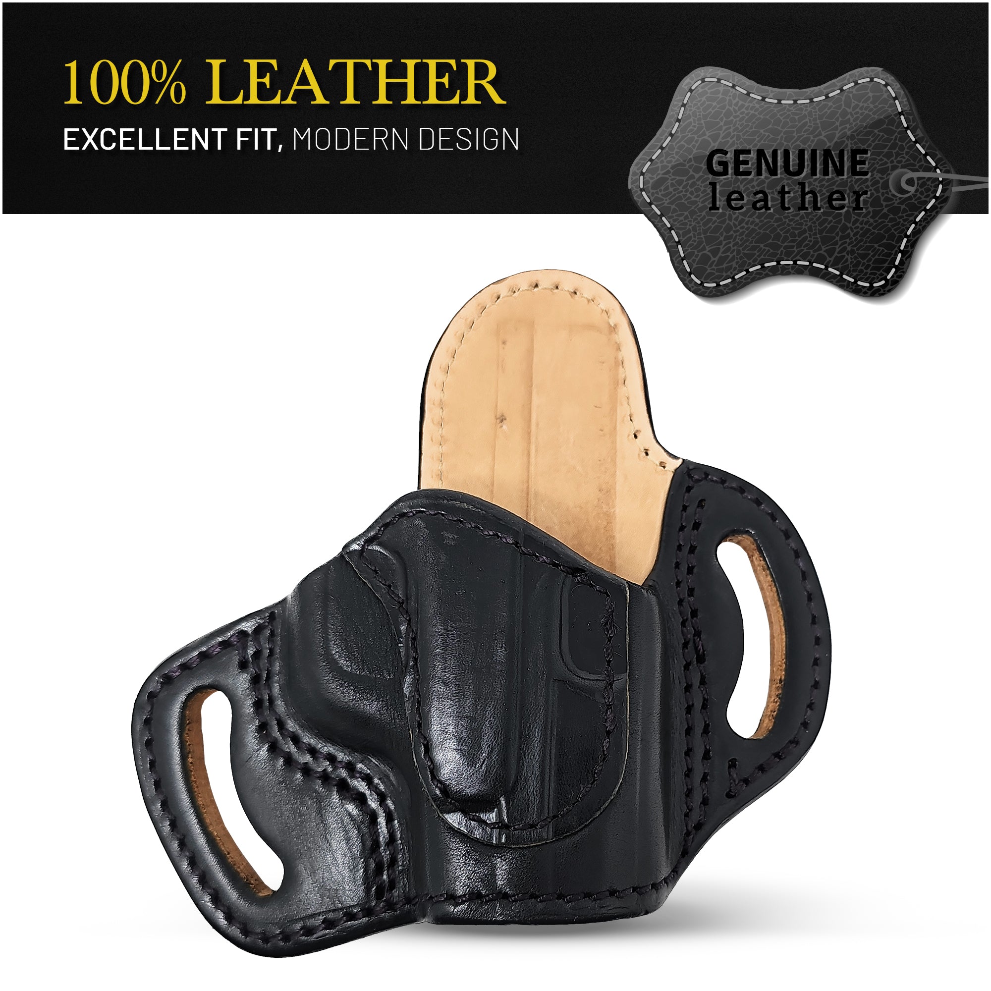 Uncle Mike's ITP Holster - Size 2, Left Hand, Black, With Retention Strap - View #4