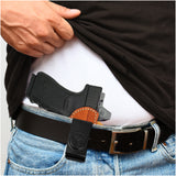 IWB / OWB 4 in 1 Leather Holster for Glock Full Size 9 mm .40 S&W