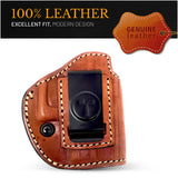 IWB / OWB 4 in 1 Leather Holster for Glock 43-43X 48, Ruger Max