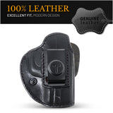 IWB / OWB 4 in 1 Leather Holster for Glock 19 19X .40 .45 Sig P320