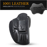IWB / OWB 4 in 1 Leather Holster for  Glock 19 19X Sig P320