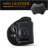 IWB / OWB 4 in 1 Leather Holster for Most 380's, Small Frames Pistols