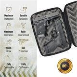 Deluxe Thermofoil Pistol Case for Handguns by Houston | Shock Absorbent Gun Carrying Case