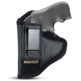 IWB Revolver Holster by Houston - Tuckable ECO Leather Concealed Carry Soft Material | Suede Interior | Fits: Any 38 J Frames | S&W Revolvers | Charter Arms | Rossi 38 | Taurus BG LCR