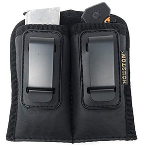 IWB Magazine and Multi Use Holster - by Houston -Concealment Inside The Waist / W Metal Clip Fits Most Single Stack 45 Cal. Like 1911 (Double Large Single Stack 9mm / .40 / .45 Cal)