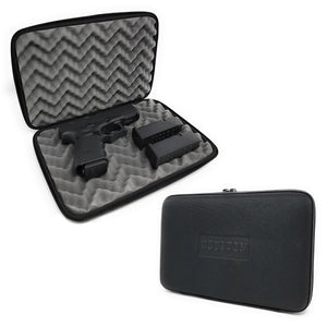 Deluxe Thermofoil Pistol Case for Handguns Up to 4" by Houston Gun Holsters | Revolver Handgun Compact Locking Case
