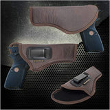 IWB 1911 Gun Holster by Houston - ECO Leather Concealed Carry Soft Material | Suede Interior for Maximum Protection | FITS 1911 4" Barrel Length, Browning 1911 HP, Colt Commander 1911