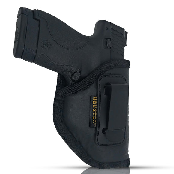 IWB Gun Holster by Houston - ECO Leather Concealed Carry Soft Material | Fits Glock 26/27/33, Shield, XDS, Taurus 709, Taurus Pro C, Walther P22, Beretta Nano, SCCY Sky.Ruger LC9