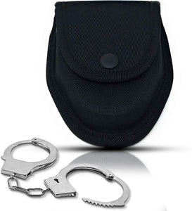 Black Nylon Thermofoil Handcuff Case With Secure Snap & Belt Loop by Houston | Universal Fit