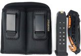 IWB Magazine & Multi Use Holster - by Houston - Concealment W Clip Fits Most Double Stack 9/40 mm for Full & mid Sizes Guns Like Glock 19/17/21, Beretta, Ruger (Double Large Double Stack 9mm /.40 Cal)