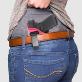IWB Pink Gun Holster by Houston - ECO Leather Concealed Carry Soft Material | CCW | Suede Interior for Gun Protection