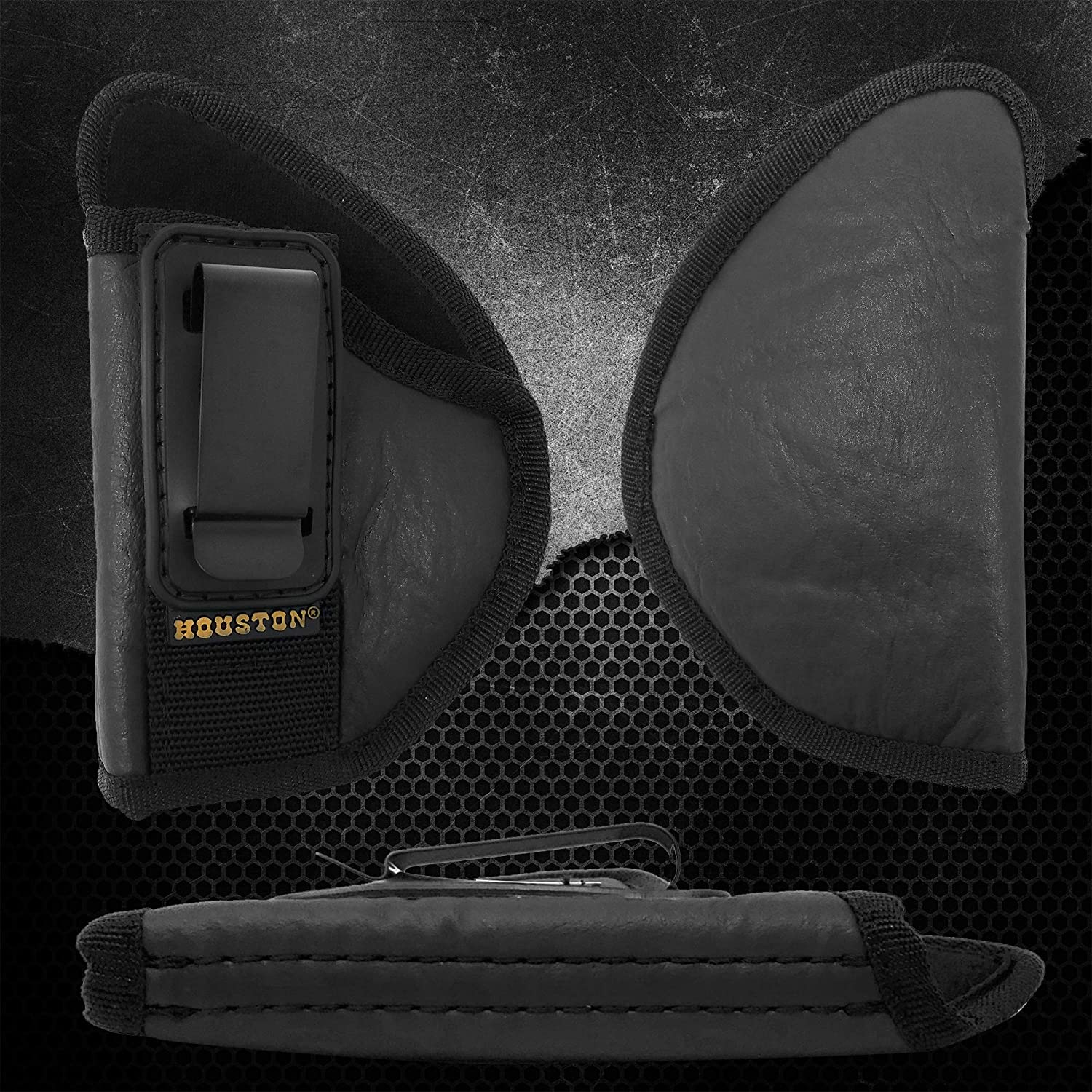 Houston IWB Kydex Holster For Glock 26/27/33 - Right Hand, Carbon Fiber Finish, Soft Suede Lining