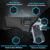 IWB Gun Holster by Houston - ECO Leather Concealed Carry Soft Material | Suede Interior for Maximum Protection | Fits: Magnum Research Dessert Eagle .50 / .50AE / .357 / .44 Caliber 6" Barrel