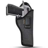 IWB Gun Holster by Houston - ECO Leather Concealed Carry Soft Material | Suede Interior for Maximum Protection | Fits: Magnum Research Dessert Eagle .50 / .50AE / .357 / .44 Caliber 6" Barrel