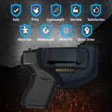 IWB Gun Holster by Houston Fits: GLOCK 43 & 42, Ruger LC9, LC9s, Kahr, Makarov, Sig P230, 232, 938, Seecamp LWS32 LWS38